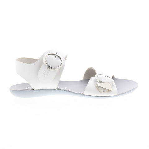 Fly London Masa MASA757FLY-001 Womens White Leather Strap Sandals Shoes