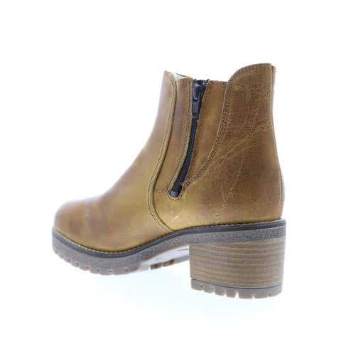 Bos. & Co. Masi Womens Brown Leather Zipper Casual Dress Boots