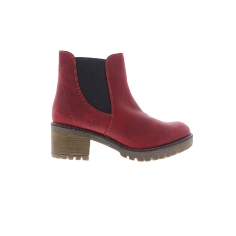 Bos. & Co. Mass Womens Red Leather Zipper Casual Dress Boots