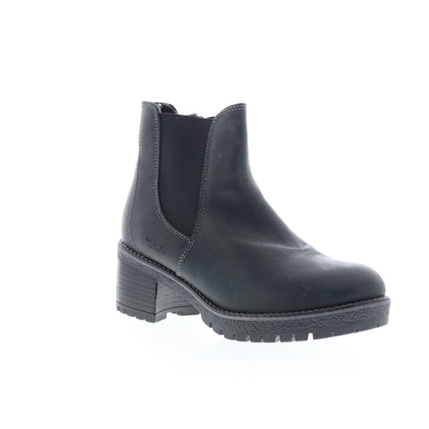 Bos. & Co. Mass Womens Black Leather Zipper Casual Dress Boots