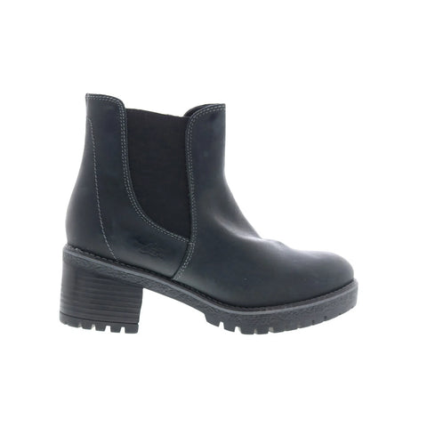 Bos. & Co. Mass Womens Black Leather Zipper Casual Dress Boots