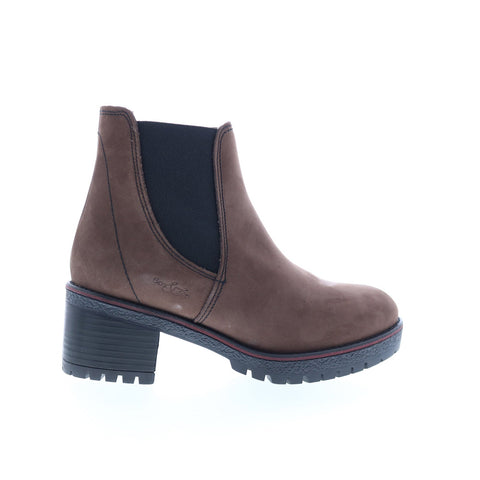 Bos. & Co. Mass Womens Brown Nubuck Zipper Casual Dress Boots