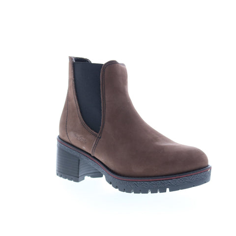 Bos. & Co. Mass Womens Brown Nubuck Zipper Casual Dress Boots
