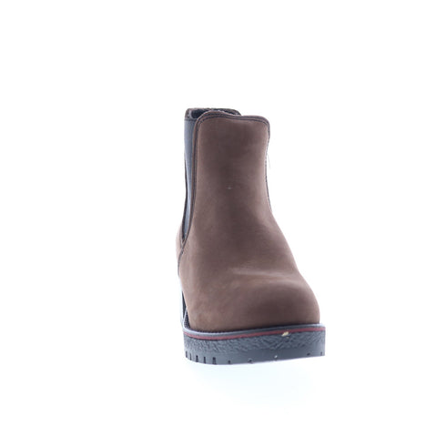 Bos. & Co. Mass Womens Brown Nubuck Zipper Casual Dress Boots