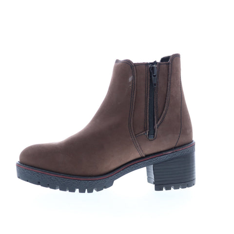 Bos. & Co. Mass Womens Brown Nubuck Zipper Casual Dress Boots