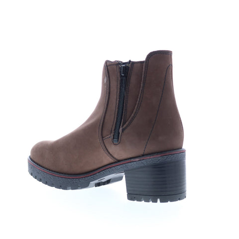 Bos. & Co. Mass Womens Brown Nubuck Zipper Casual Dress Boots