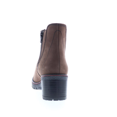 Bos. & Co. Mass Womens Brown Nubuck Zipper Casual Dress Boots