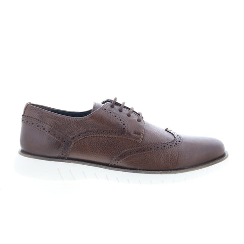 Studio Belvedere Massa Mens Brown Oxfords & Lace Ups Wingtip & Brogue Shoes
