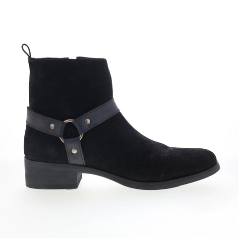 Dingo Matador DI-2215 Mens Black Suede Zipper Casual Dress Boots