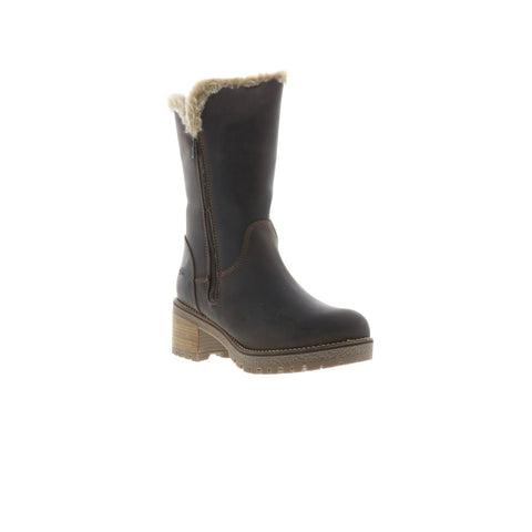 Bos. & Co. Match Womens Brown Leather Zipper Casual Dress Boots