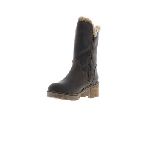 Bos. & Co. Match Womens Brown Leather Zipper Casual Dress Boots