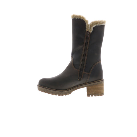 Bos. & Co. Match Womens Brown Leather Zipper Casual Dress Boots