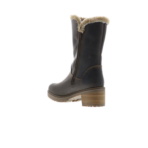 Bos. & Co. Match Womens Brown Leather Zipper Casual Dress Boots