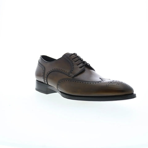Di Bianco Matera Deco Mens Brown Oxfords & Lace Ups Wingtip & Brogue Shoes