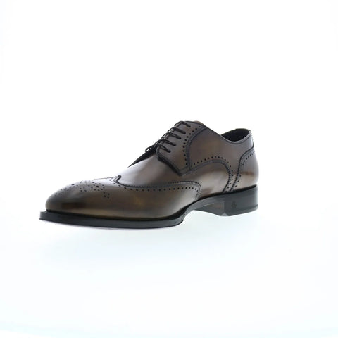 Di Bianco Matera Deco Mens Brown Oxfords & Lace Ups Wingtip & Brogue Shoes