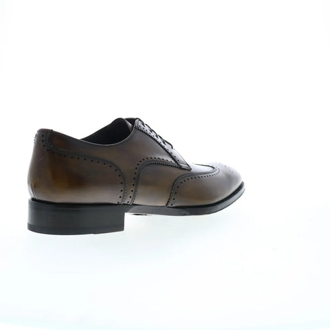 Di Bianco Matera Deco Mens Brown Oxfords & Lace Ups Wingtip & Brogue Shoes