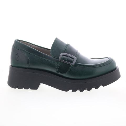 Fly London Maui MAUI973FLY-002 Womens Green Loafers & Slip Ons Casual Shoes