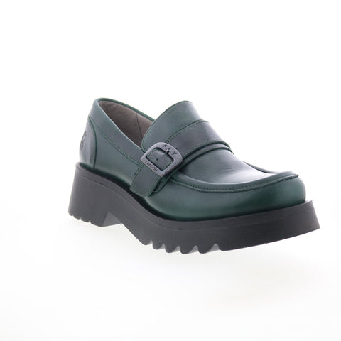 Fly London Maui MAUI973FLY-002 Womens Green Loafers & Slip Ons Casual Shoes