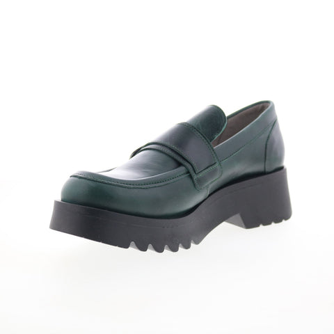 Fly London Maui MAUI973FLY-002 Womens Green Loafers & Slip Ons Casual Shoes