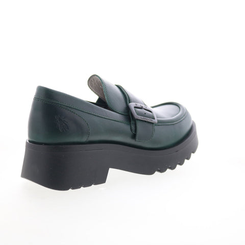 Fly London Maui MAUI973FLY-002 Womens Green Loafers & Slip Ons Casual Shoes