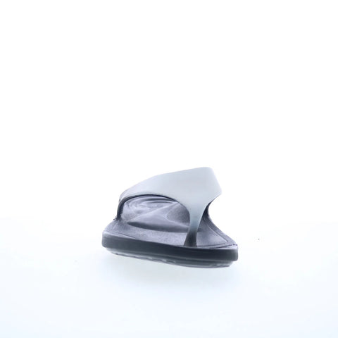 Aetrex Maui L3041M10 Mens Black Synthetic Slip On Flip-Flops Sandals Shoes