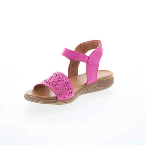Miz Mooz Mave Womens Pink Leather Strap Sandals Shoes