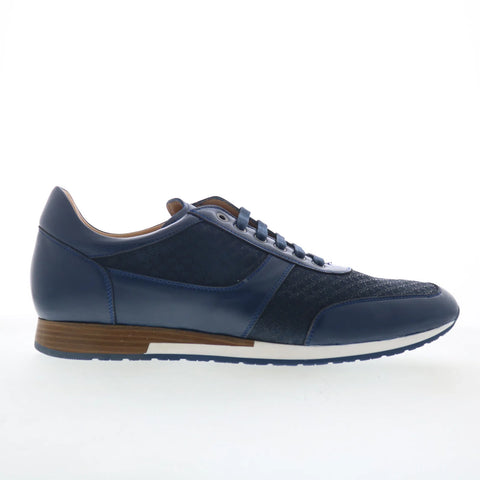 Mezlan Maxim 29119 Mens Blue Leather Lace Up Lifestyle Sneakers Shoes