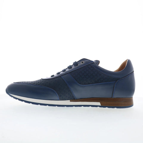 Mezlan Maxim 29119 Mens Blue Leather Lace Up Lifestyle Sneakers Shoes