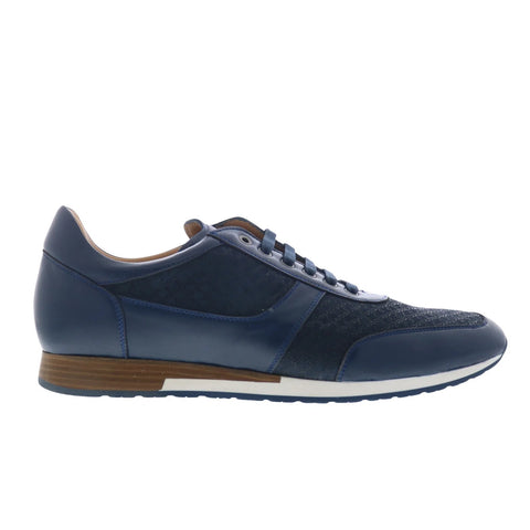 Mezlan Maxim 29119 Mens Blue Leather Lace Up Lifestyle Sneakers Shoes