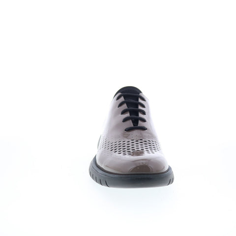 Studio Belvedere Maxim Mens Gray Leather Lace Up Lifestyle Sneakers Shoes