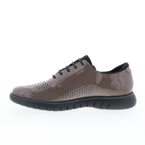 Studio Belvedere Maxim Mens Gray Leather Lace Up Lifestyle Sneakers Shoes