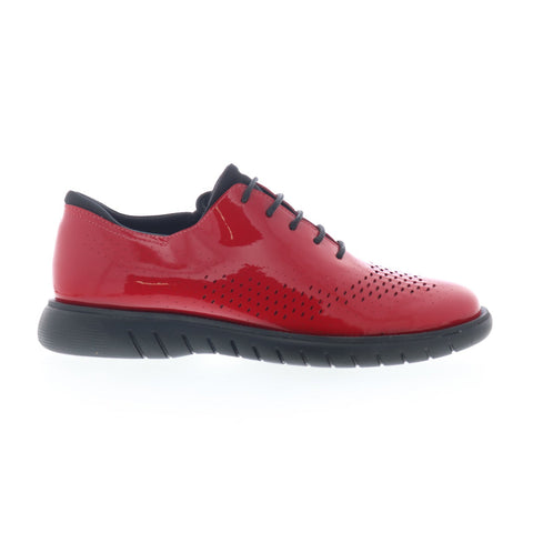 Studio Belvedere Maxim Mens Red Leather Lace Up Lifestyle Sneakers Shoes