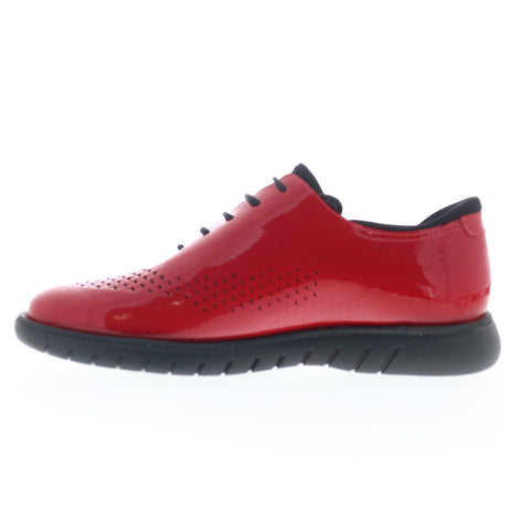 Studio Belvedere Maxim Mens Red Leather Lace Up Lifestyle Sneakers Shoes