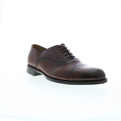Pastori by Di Bianco Maximus Calfskin Mens Brown Oxfords Cap Toe Shoes