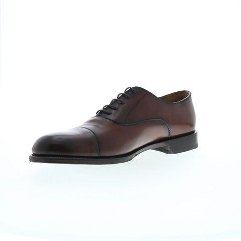 Pastori by Di Bianco Maximus Calfskin Mens Brown Oxfords Cap Toe Shoes