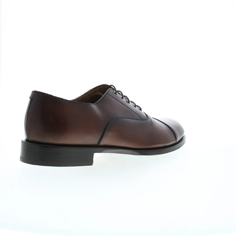 Pastori by Di Bianco Maximus Calfskin Mens Brown Oxfords Cap Toe Shoes