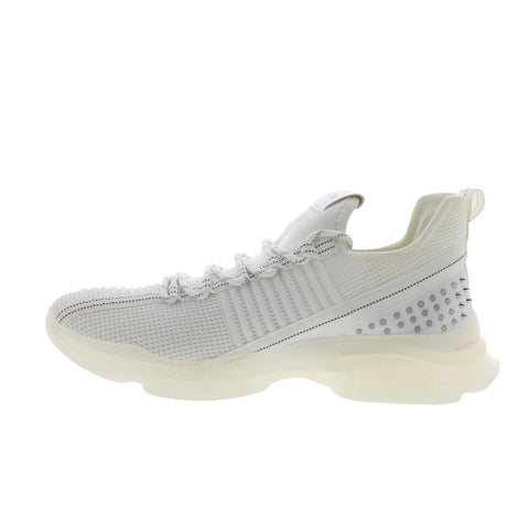 Steve Madden Maxx-S MAXX03M1 Mens White Mesh Lifestyle Sneakers Shoes