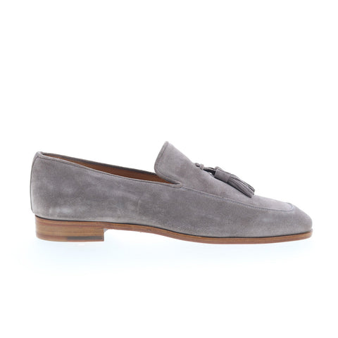 Mezlan Mez105 Mens Gray Suede Loafers & Slip Ons Tasseled Shoes