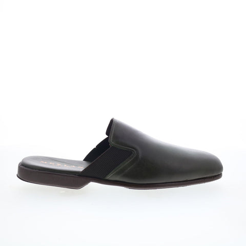 Mezlan Mez363 Mens Green Leather Slip On Mules Slippers Shoes