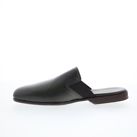 Mezlan Mez363 Mens Green Leather Slip On Mules Slippers Shoes