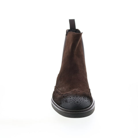 Bruno Magli Boston MB1BTND1 Mens Brown Suede Slip On Chelsea Boots