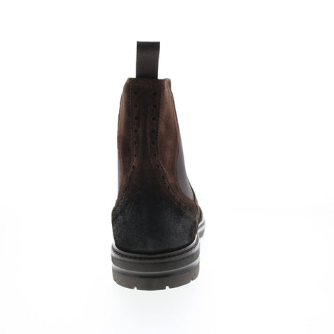 Bruno Magli Boston MB1BTND1 Mens Brown Suede Slip On Chelsea Boots