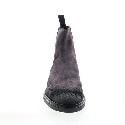 Bruno Magli Boston MB1BTNF1 Mens Gray Suede Slip On Chelsea Boots