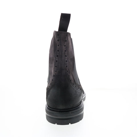 Bruno Magli Boston MB1BTNF1 Mens Gray Suede Slip On Chelsea Boots