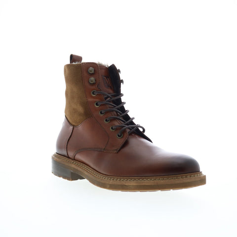 Bruno Magli Cerone MB1CERBO Mens Brown Leather Lace Up Casual Dress Boots