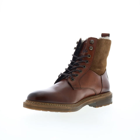 Bruno Magli Cerone MB1CERBO Mens Brown Leather Lace Up Casual Dress Boots