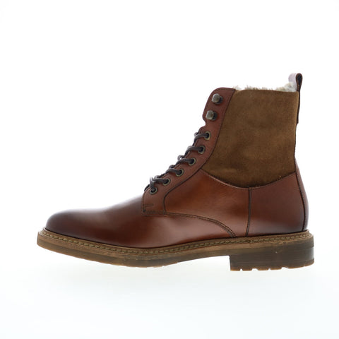 Bruno Magli Cerone MB1CERBO Mens Brown Leather Lace Up Casual Dress Boots