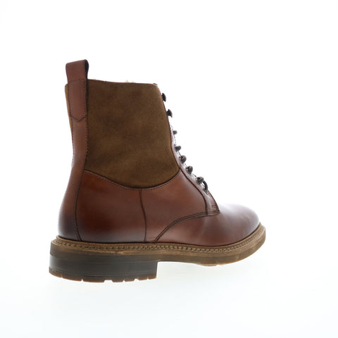 Bruno Magli Cerone MB1CERBO Mens Brown Leather Lace Up Casual Dress Boots