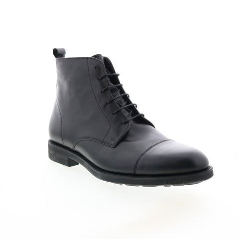 Bruno Magli Crosby MB1CSBA0 Mens Black Leather Lace Up Casual Dress Boots