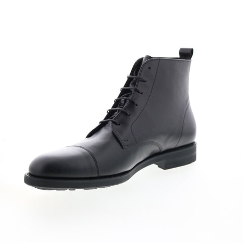 Bruno Magli Crosby MB1CSBA0 Mens Black Leather Lace Up Casual Dress Boots